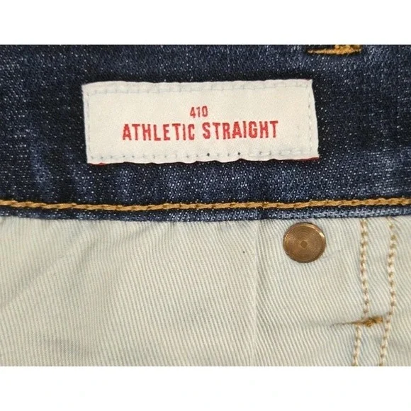 Lucky Brand 410 Athletic Straight Jeans Men's 32x32 Stretch Blue Denim - Picture 5 of 5